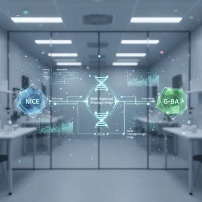 NICE Technology Appraisals & G-BA Assessments for EMA-Approved Oncology Drugs 2026