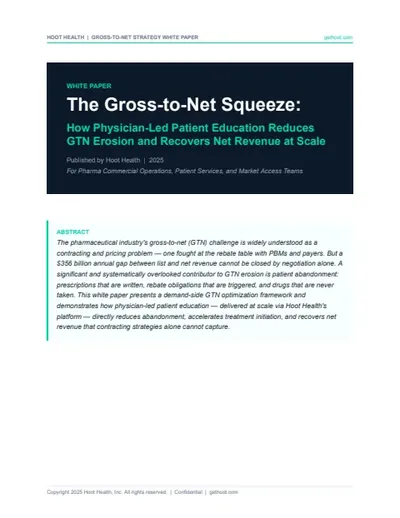 The Gross-to-Net Squeeze: How Physician-Led Patient Education Reduces GTN Erosion