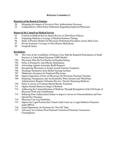 Mitigating Prior Authorization Burdens: Insights from Reference Committee G — cover