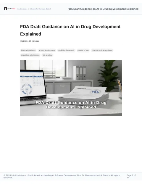 FDA Draft Guidance on AI in Drug Development Explained