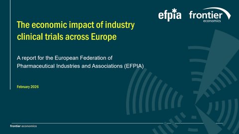 EFPIA report: economic impact of industry clinical trials across Europe — cover