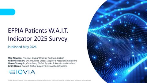 EFPIA Patients W.A.I.T. Indicator 2025: Europe access trends, reimbursement and time-to-availability — cover